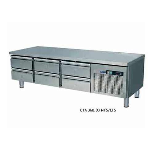 Counter Type Gastronorm Size Refrigerator and Deep Freezer with 2-3-4 Doors for  Cooking Lines