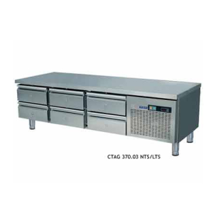 Counter Type Gastronorm Size Refrigerator and Deep Freezer with 4-6-8 Doors for  Cooking Lines